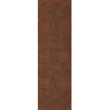 Orlie Hand Tufted Wool Geometric Area Rug in Brown