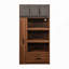 Armoire de cuisine avec support pour micro-ondes et tiroir