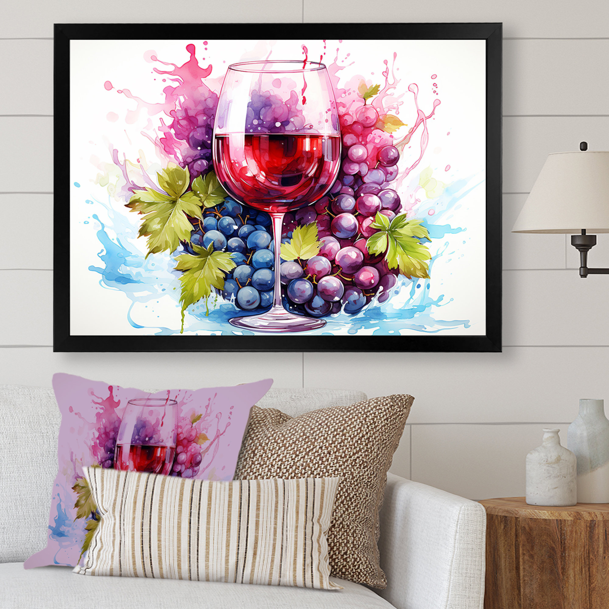 Winston Porter Grape Elegantburgundy Wine II - Wine Wall Art | Wayfair