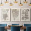 «Sepia Exotic Plants IV», ensemble de 3 peintures sur toile encadrées-595440743-595440742