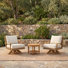 Ensemble de conversation de terrasse en teck pour 2 personnes avec coussins Athenis