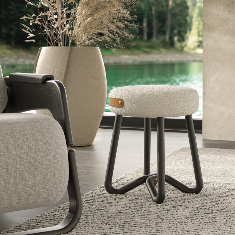 Tabouret Cassie Loop, Nouilles opulentes / noir / caramel