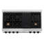 ZLINE Autograph Edition 48" Porcelain Rangetop with 7 Gas Burners in Fingerprint Resistant Accents-1909969215