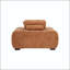 Chaise d'appoint rembourrée avec courbes sculpturales et capitonnage à canaux - orange-130221692