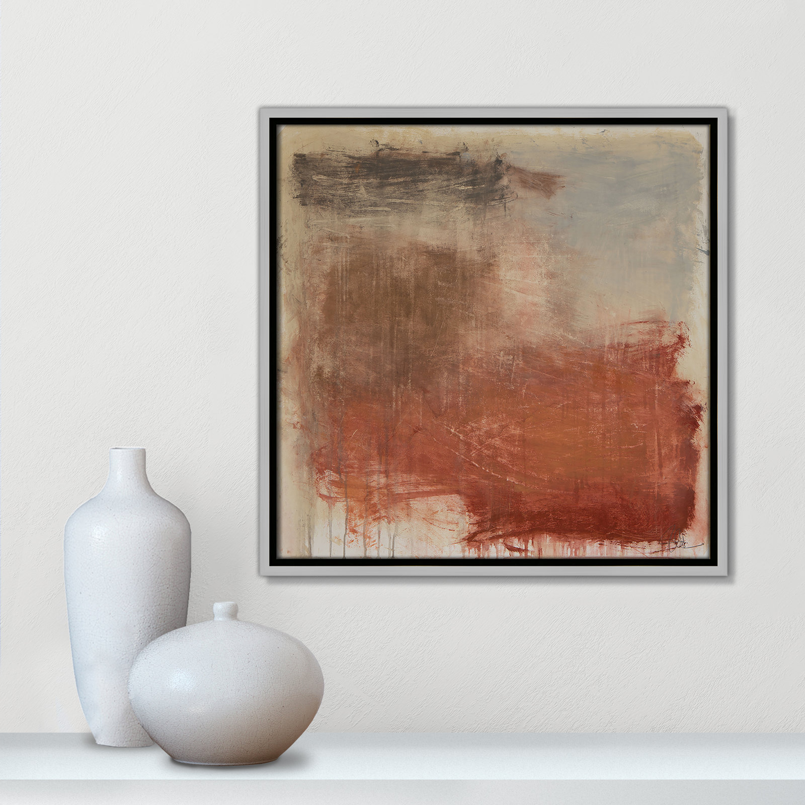 Colin "Autumn Over The Riviera" Print, 17.5" H x 17.5" W, Silver