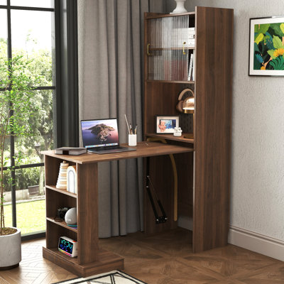 Folding Computer Desk with Storage
