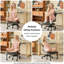 Chaise de bureau ergonomique multi-positions à pattes croisées pour adultes, fauteuil pivotant de méditation et de TDAH avec support pour le dos et base roulante