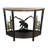 Rugged Pine/Rough Stain Rounded 3D Sofa Table with Bear Scene