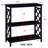 Console Table 3-Tier With Storage Shelves,Open Bookshelf Bookcase With Solid Wood Legs-1089605243