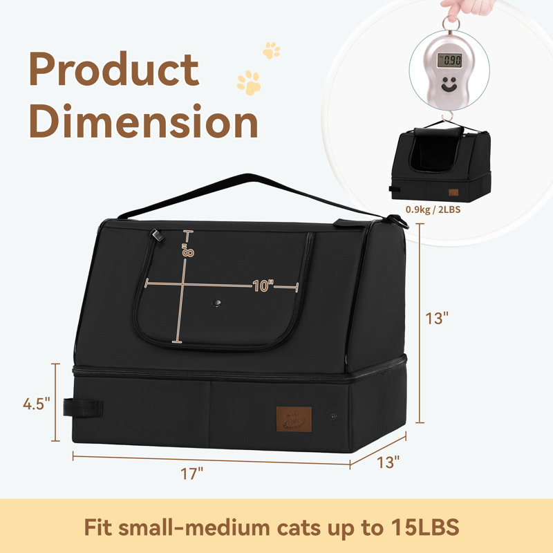 Litter Boxes For Pets,Portable Travel Cat Litter Box,Cat Travel Essentials for Kitty
