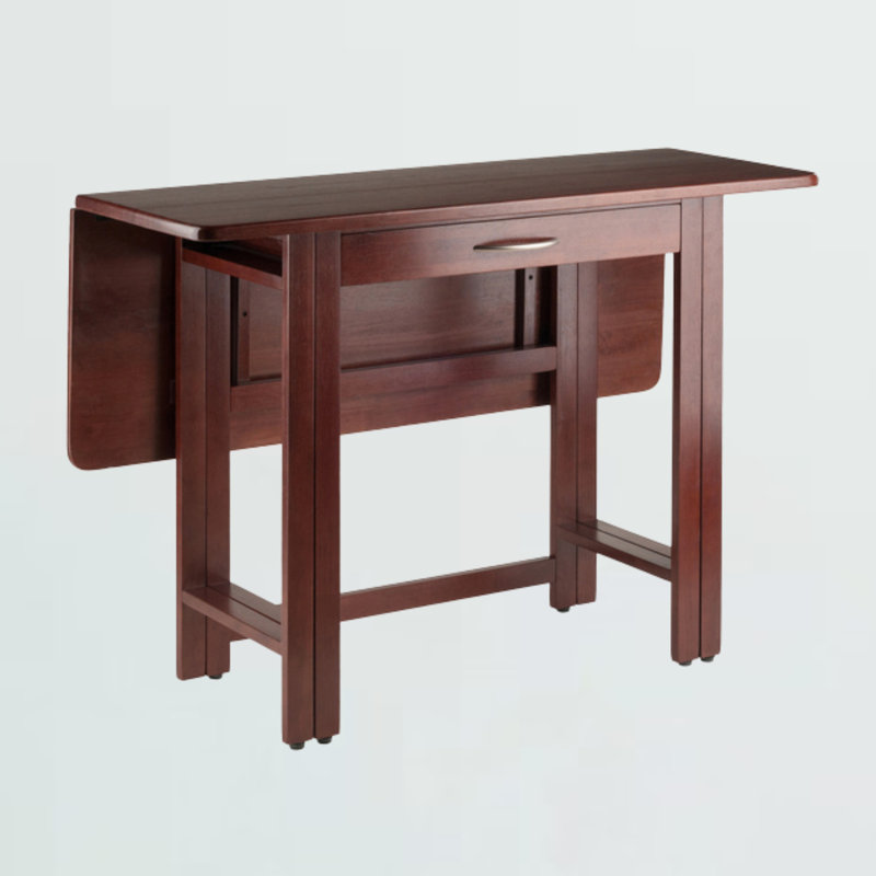 Marlar Walnut Brown 5-pc Drop Leaf Solid Wood Dining Set, 28.86'' H X 41.47'' W X 30.31'' D