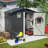 6x4 Ft Outdoor Metal Storage Shed for Garden Tools with Door Lock For Garden Patio Furniture AndTools