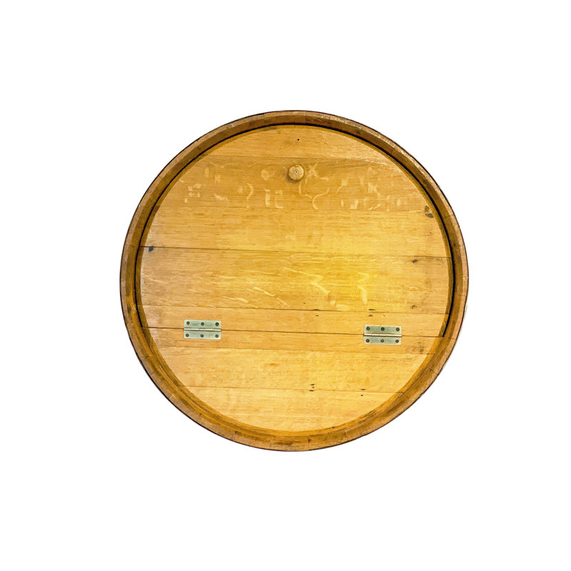 Circle Oak Accent Shelf with Reclaimed Wood