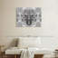 «Black Damask», reproduction sur toile-93060444