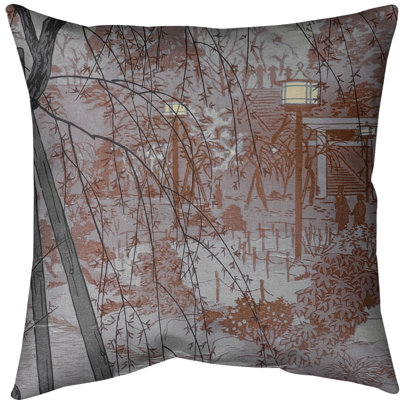 Coussin Euro Misty Evening at Shinobazu Pond