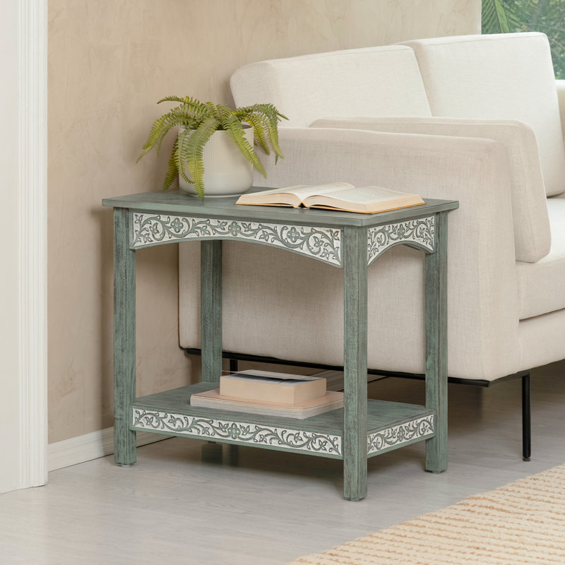 Console en bois avec rangement ouvert JFY