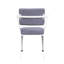 Chaise de bureau en métal avec coussin rembourré, gris et blanc