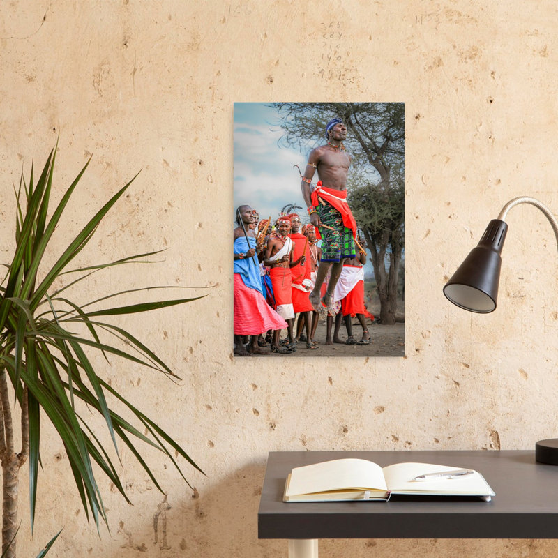 Reproduction d'art mural africain, 24" H x 16" W