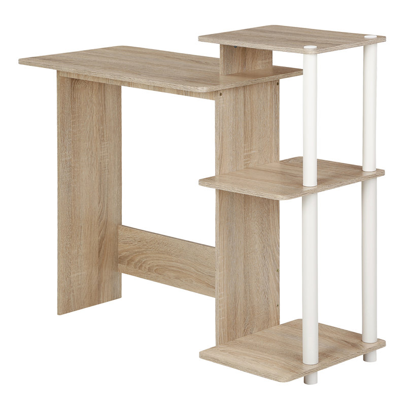 Surrency Rectangular Home Laptop Notebook Computer Desk, Sonoma Oak/White