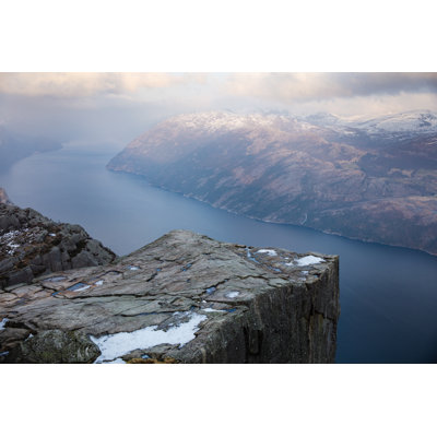 The Pulpit Rock During Sunset by Glenn Pettersen - Wrapped Canvas Print