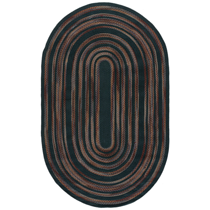 Randalia Flat Weave Cotton Rug, Oval 5' x 8'