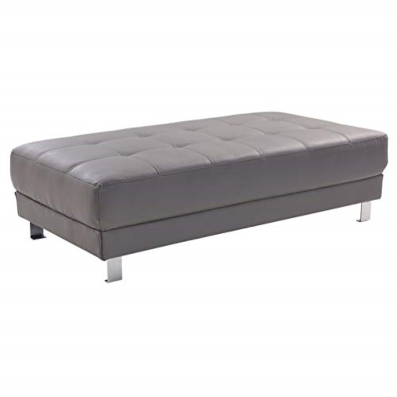 Repose-pieds Mraz 737A82383974496C91E58E16E940589C, noir, Similicuir noir