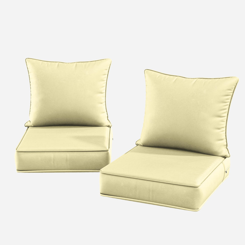 Coussin de siège / dossier d'extérieur, L 19 po x P 19 po, Gris clair