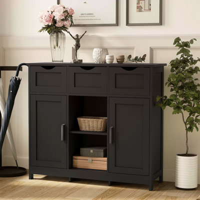 Storage Cabinets,Wooden Floor Cabinet,With Drawers And Shelves Storage Cabinets,Accent Cabinet For Living Room,Bedroom,Bathroom Furniture Home Decor by Ophelia & Co.