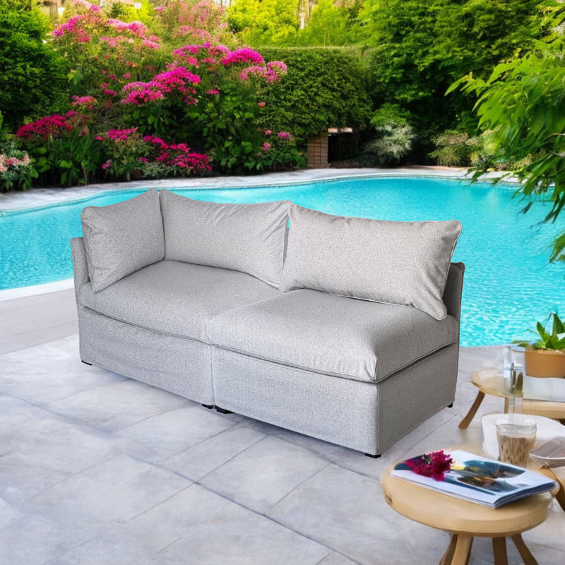 Fauteuil d'extérieur sans accoudoirs Flexiform, Tissu gris