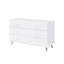 Commode avec pieds en métal chromé et tiroirs de rangement