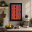Hello Twice Typography - Wrapped Canvas-1058126424-1058126429
