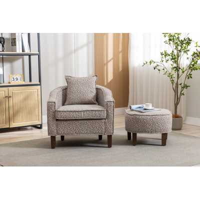 Fauteuil demi-tonneau rembourré Mid Club Modern