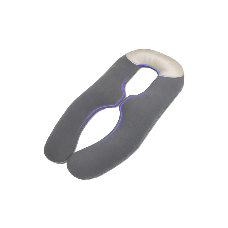 Oreiller pour grand lit Sound Sleep Comfort Wowmax, oreiller en forme de U pour dormir, oreiller pour dormir, Gris