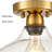 Lu Glass Semi Flush Mount