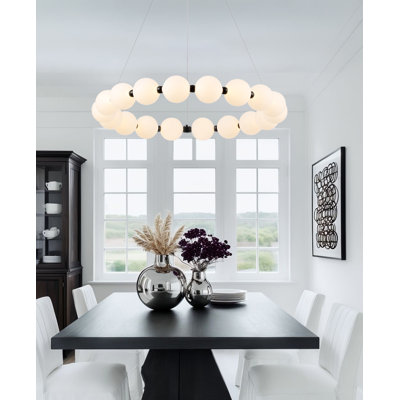 18-light Orbit Ring Led Integrated Chandelier
