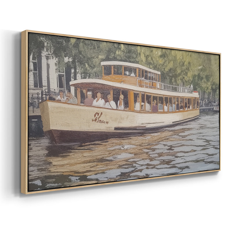 Série nautique-Lxxix- Toile tendue avec châssis tendue - Prêt à accrocher, H 25 po x l 49 po, Naturel