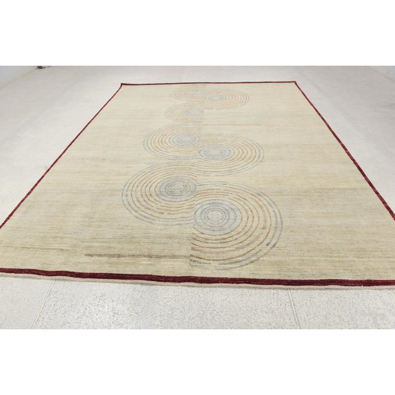 Contemporary One-of-a-Kind Rectangle 8' X 10'4" Hand Knotted Area Rug