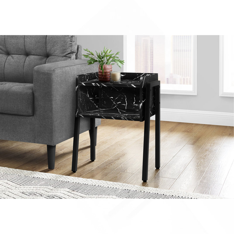 Table d'appoint, côté, bout, table de chevet, lampe, salon, chambre à coucher, contemporain, moderne
