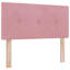Lit sommier avec matelas Vidaxl noir 39,4 x 78,7 en velours rose-163323015-163323070