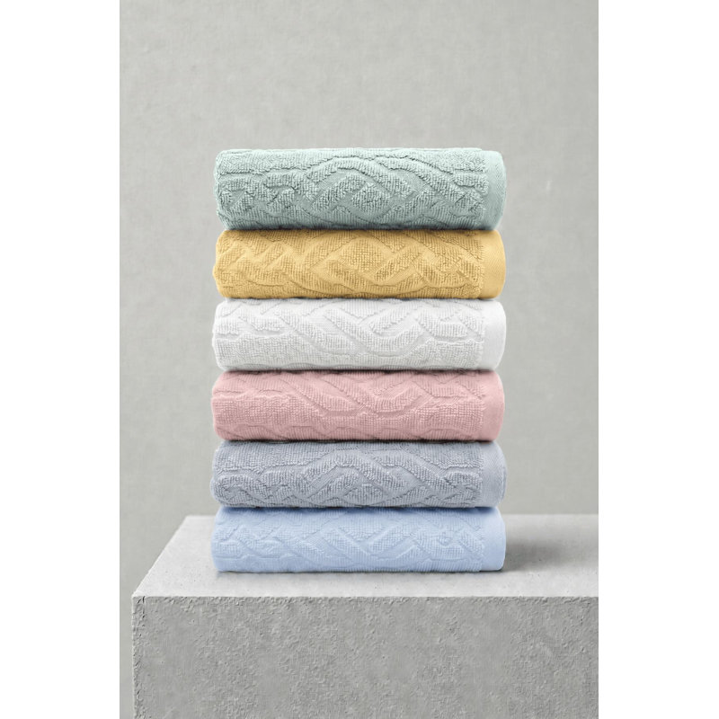 Ensemble de serviettes à main (6 pièces), Multicolore foncé