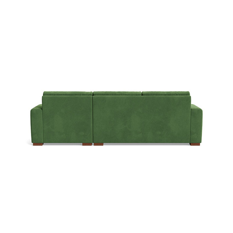 Couch Potato Chaise Sectional, Right Hand Facing, Performance Velvet - Ivy