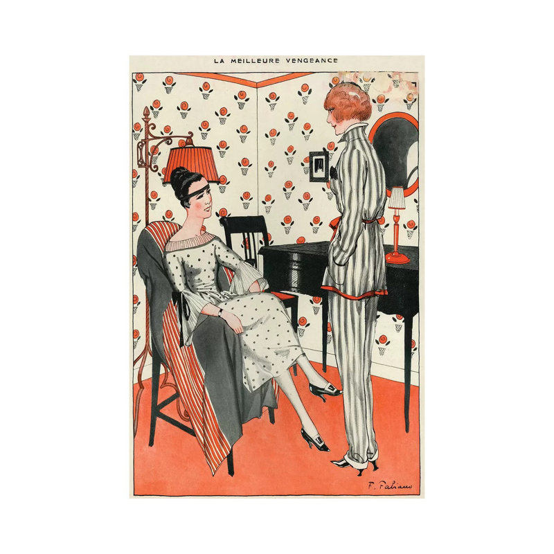 1921 La Vie Parisienne Magazine Plate by The Advertising Archives - No Frame Gallery-Wrapped Canvas Giclée on Canvas