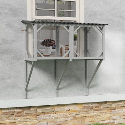Cat Window Box With Ample Room - Allows Multiple Cats To Relax Spacious Layout Meets Cats' Resting Requirements
