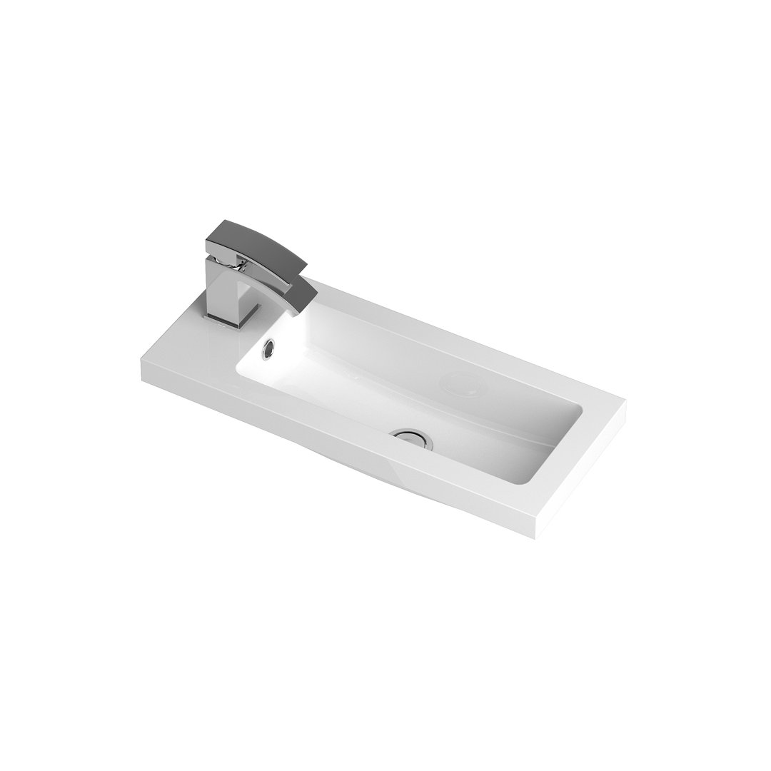 Apollo Polymarble Rectangular Cloakroom Basin