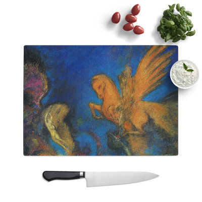 The Lighter of Dreams by Odilon Redon Chopping Board