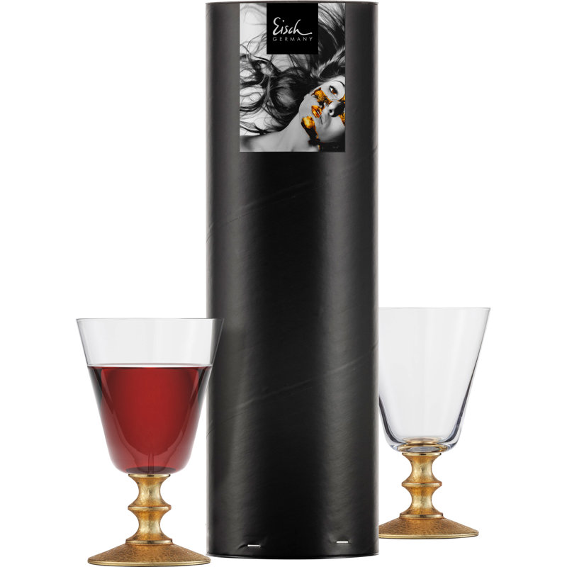 Balor 290ml Red Wine Glass Set, Gold