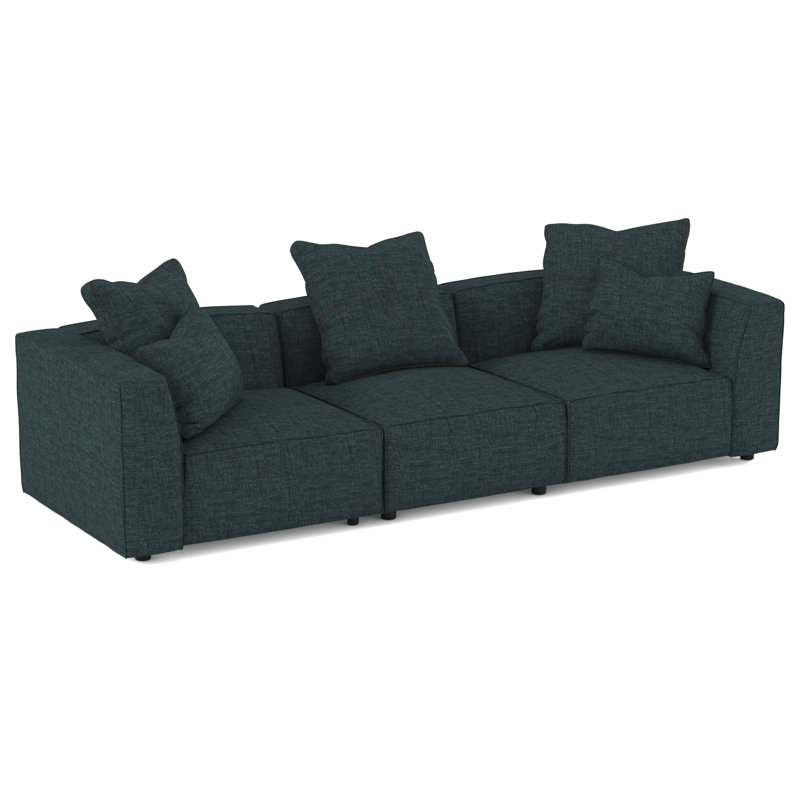 Del Upholstered Sectional, Napa Teal Chenille