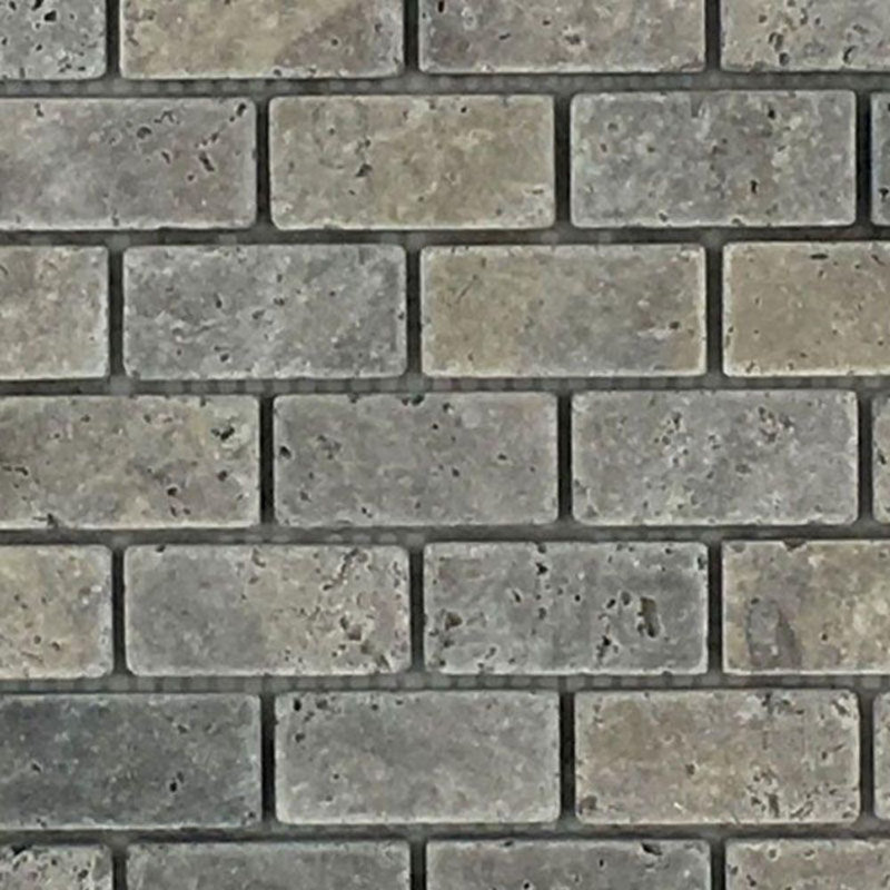 1" x 2" Travertine Brick Joint Mosaic Wall & Floor Tile