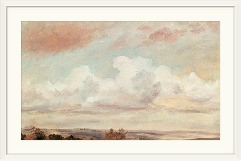 «Extensible Landscape» par John Constable, reproduction d'art, H 24 po x l 32 po x P 1 po, Cadre blanc