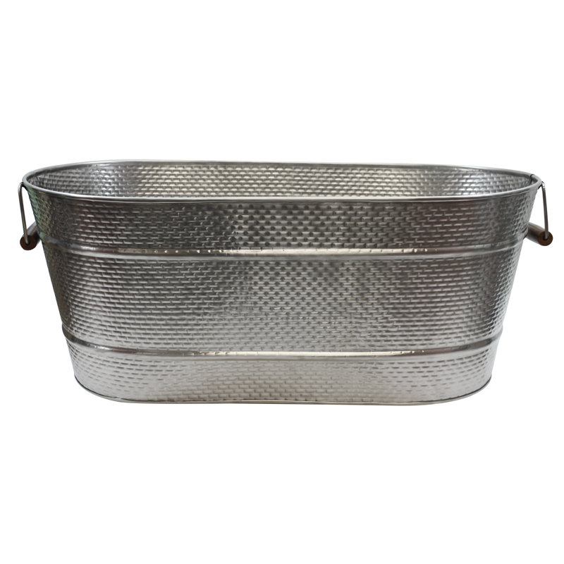 Heavner TableCraft Brickhouse Collection 12.75-Gallon Stainless Steel Beverage Tub